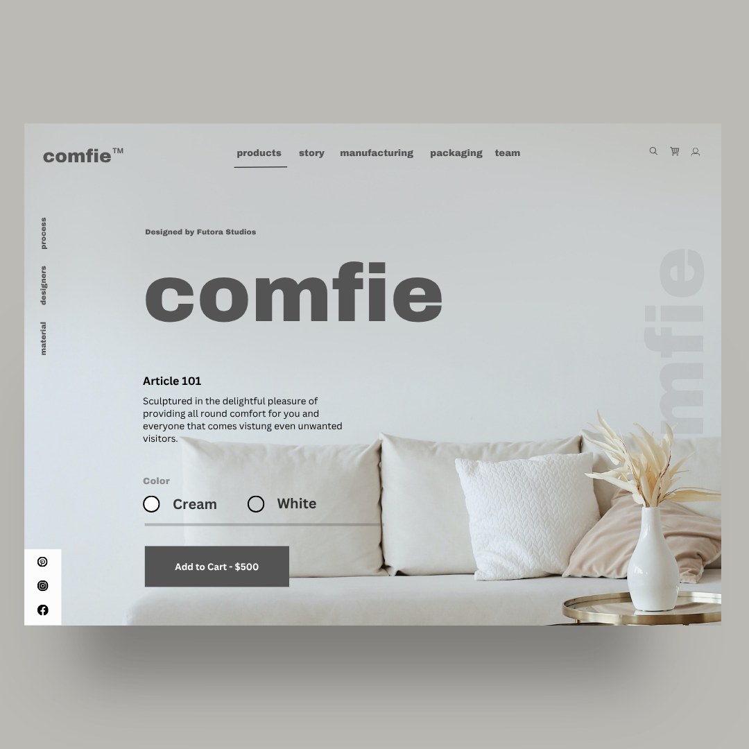 Comfie — Home & Textiles design by Lynxio Studio
